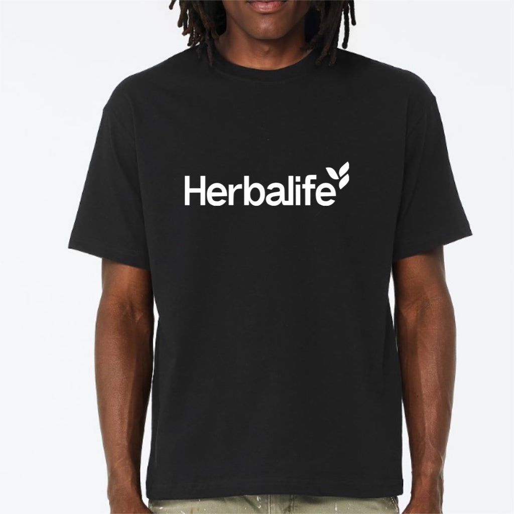 Men's Boxy Tee Black (HERBALIFE)