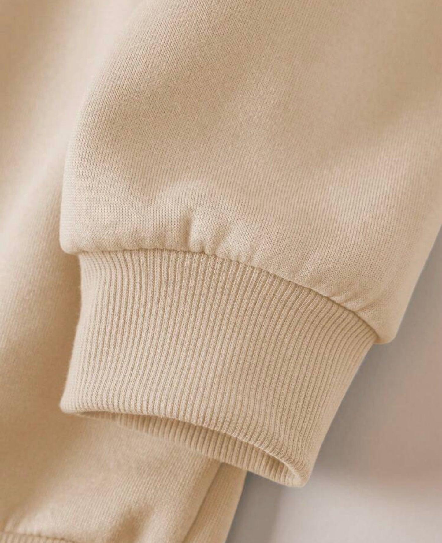 Women's Solid Thermal Lined Sweatshirt & Shorts & Sweatpants Khaki