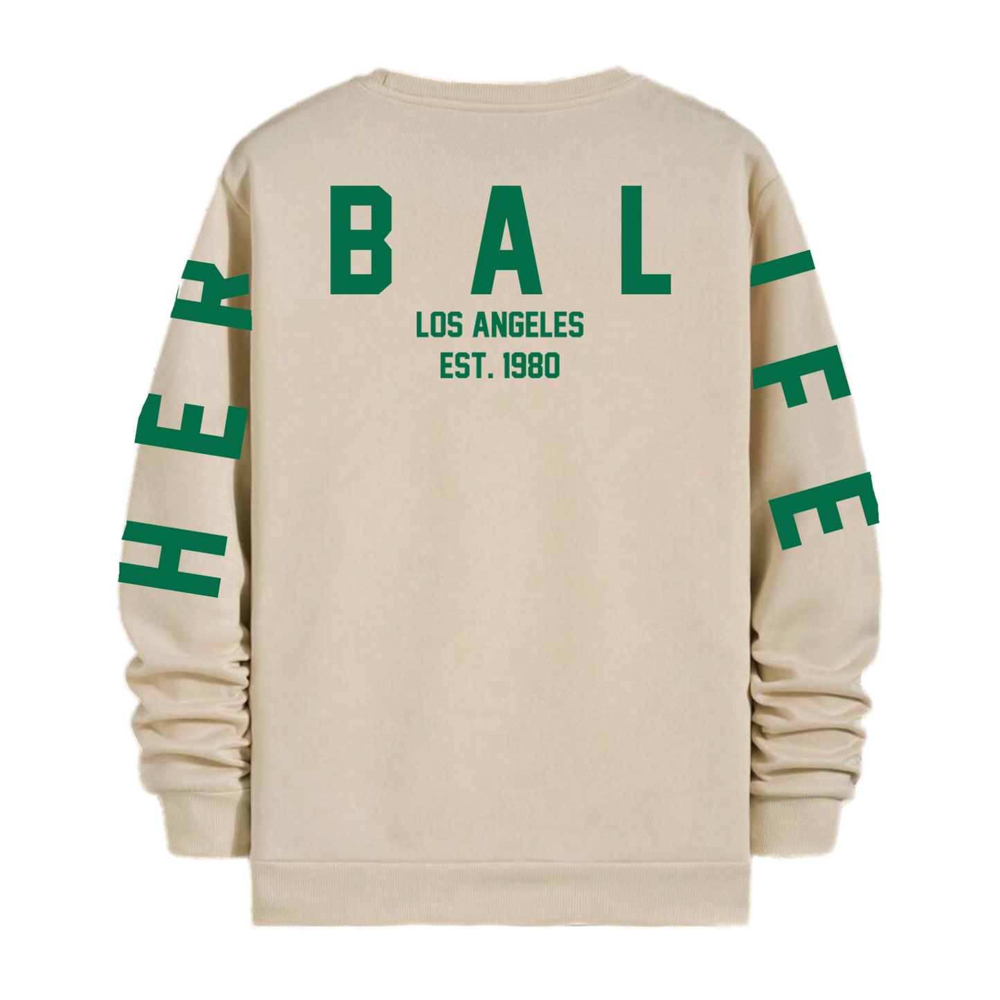 Mens Solid Thermal Lined Sweatshirt Apricot