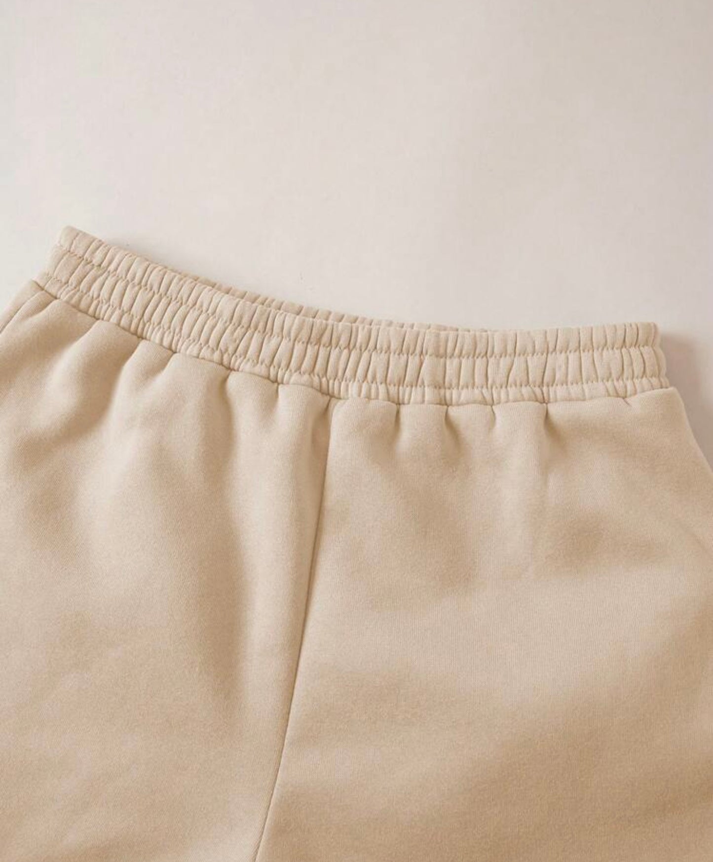 Women's Solid Thermal Lined Sweatshirt & Shorts & Sweatpants Khaki