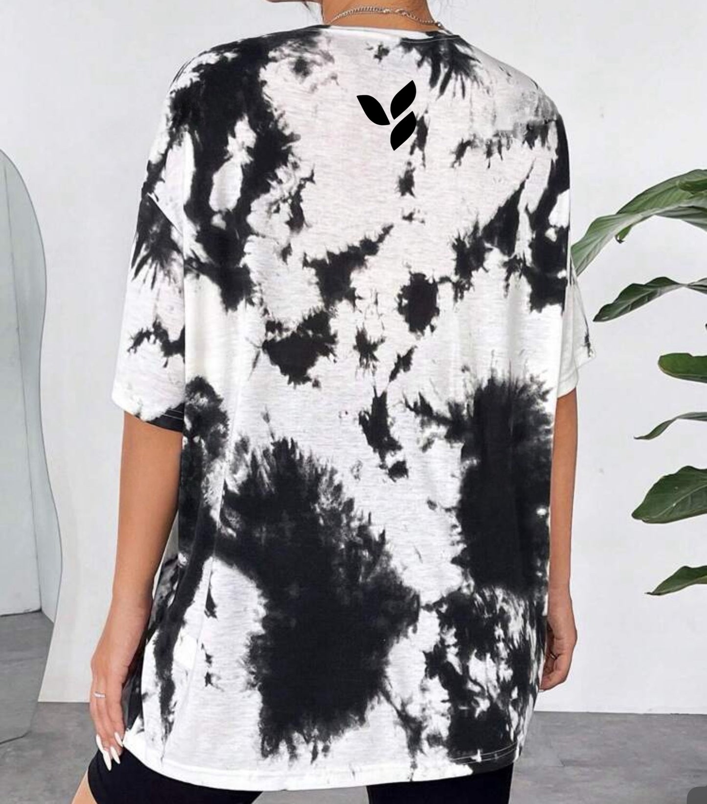 Womens Tie Dye Knit Loose Fit Tee