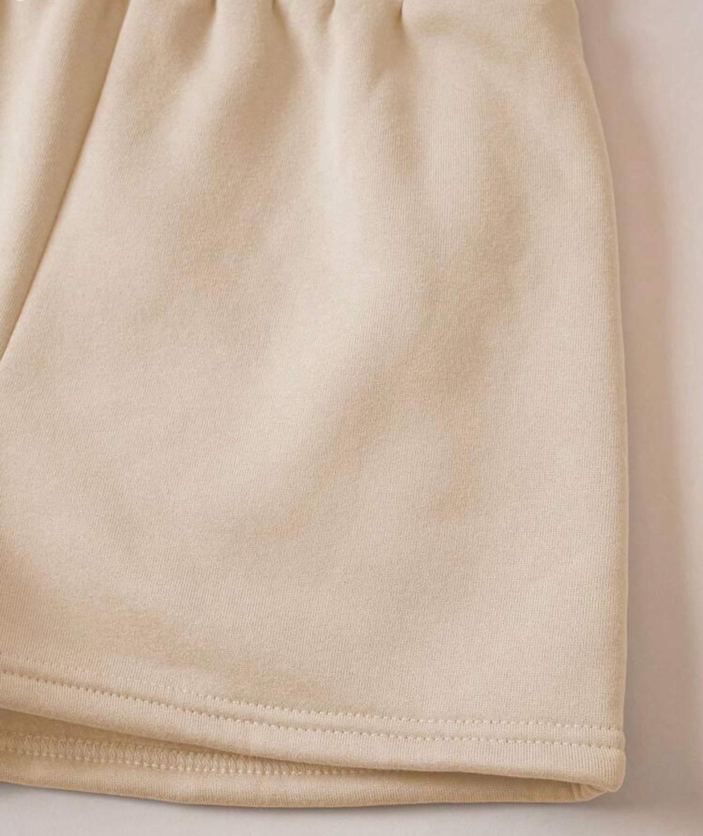 Women's Solid Thermal Lined Sweatshirt & Shorts & Sweatpants Khaki