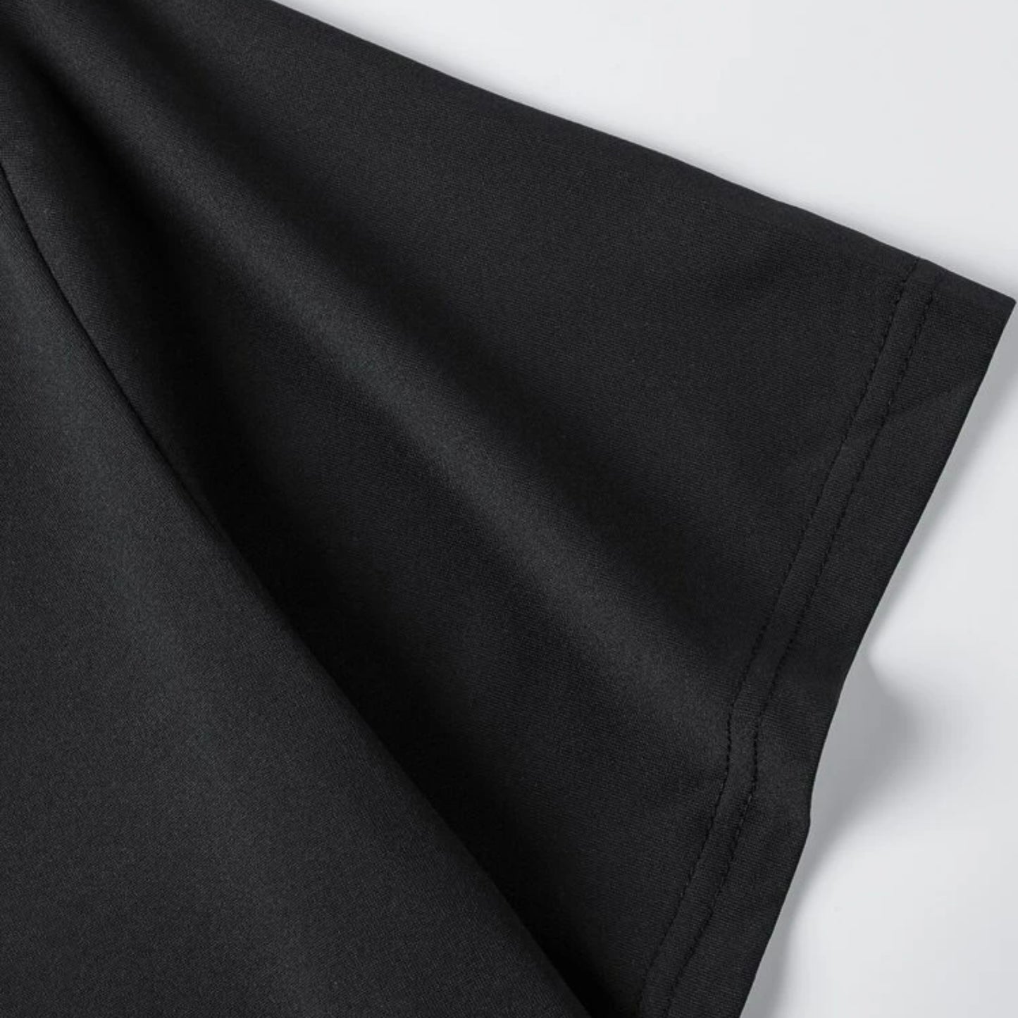 Men Drawstring Hooded Tee Black