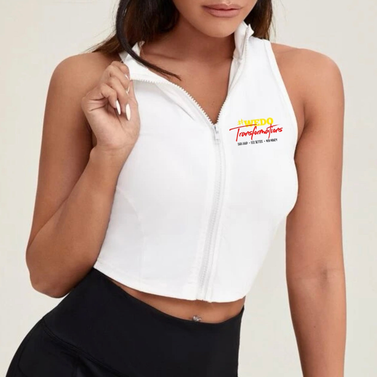 Women's Leisure Absorbs Sweat Breathable Sports Tank Top White