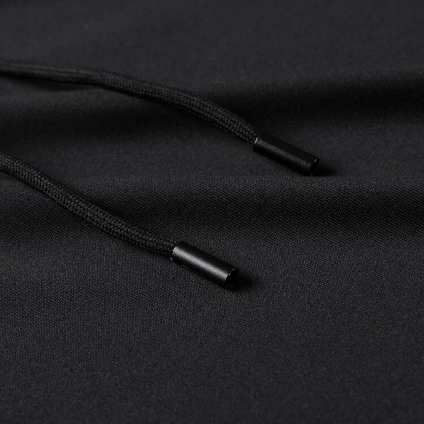 Men Drawstring Hooded Tee Black