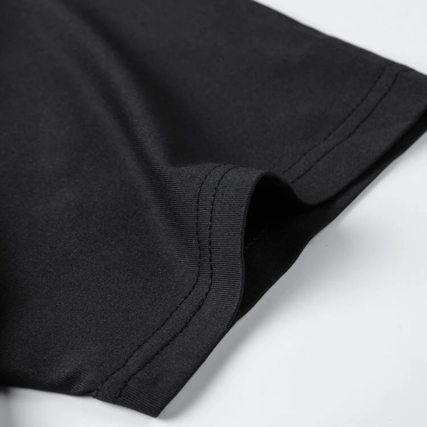 Men Drawstring Hooded Tee Black