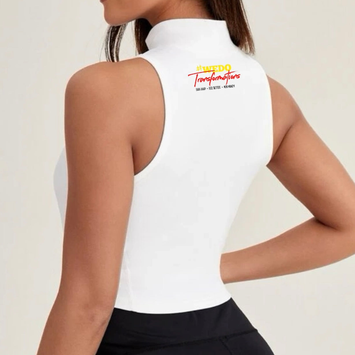 Women's Leisure Absorbs Sweat Breathable Sports Tank Top White