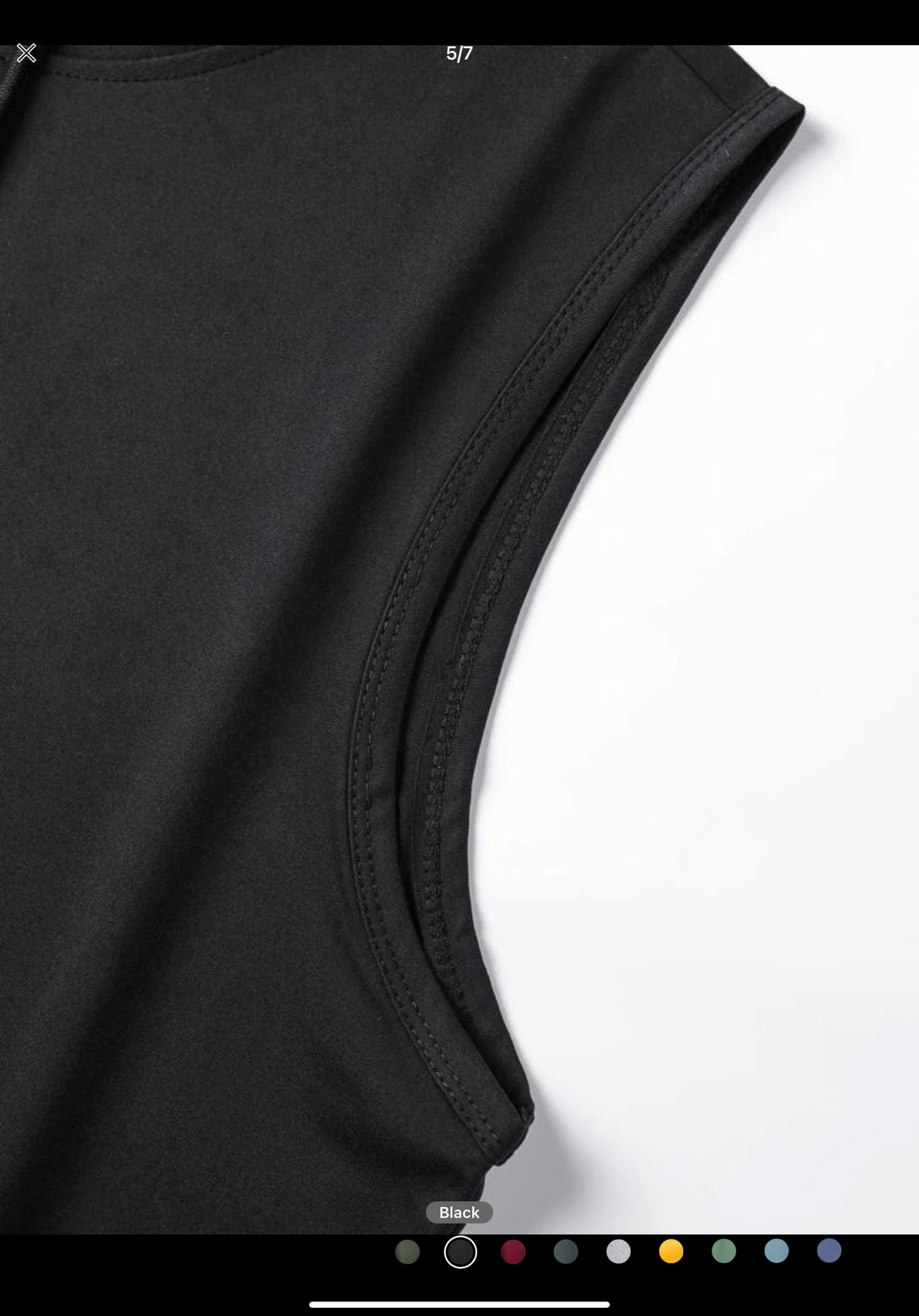 Mens Drawstring Hooded Tank Top Black