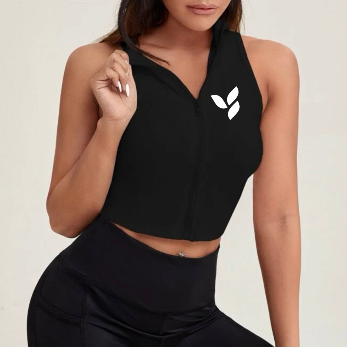 Women's Leisure Absorbs Sweat Breathable Sports Tank Top Black