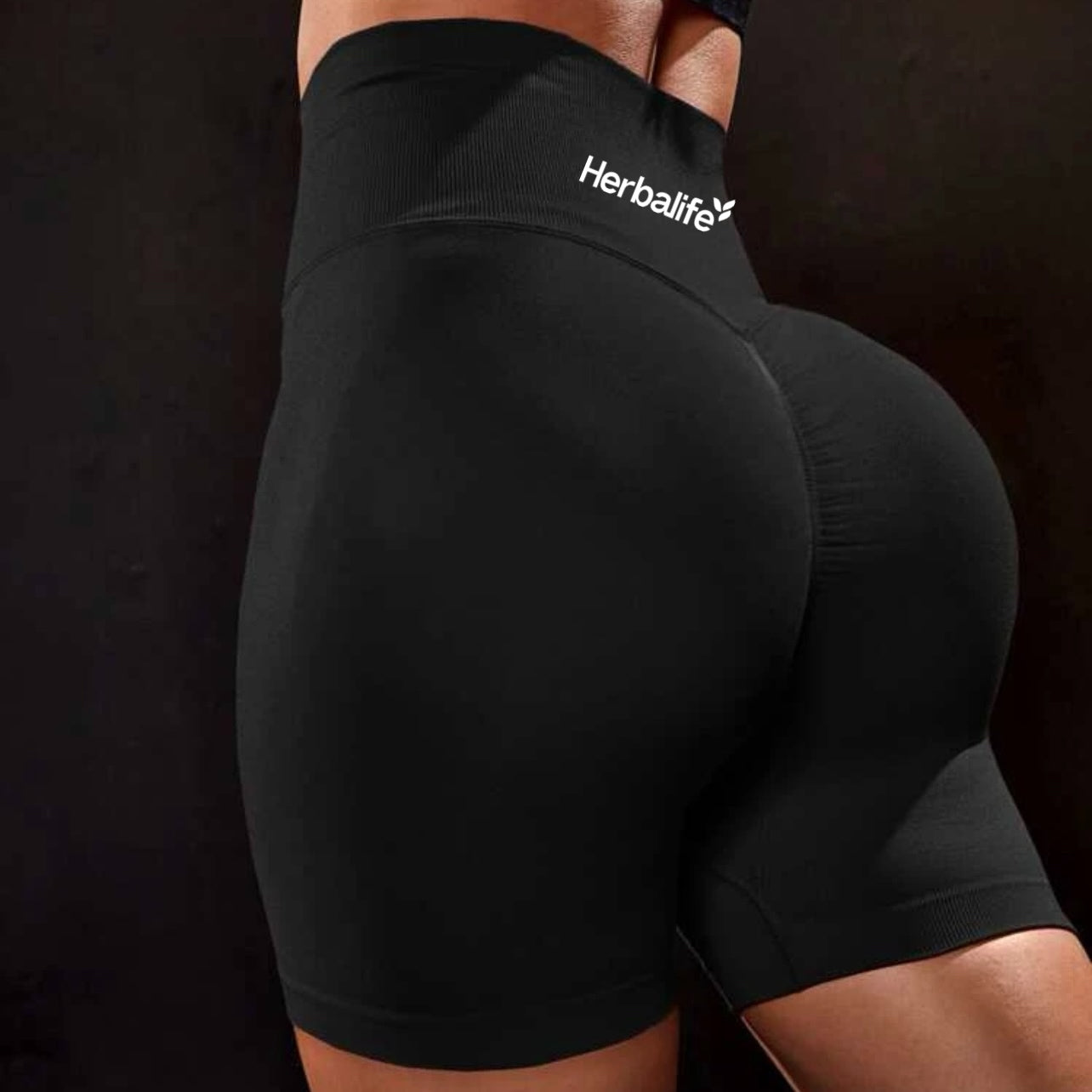 Women's Seamless Wide Waistband Scrunch Butt Sports Shorts