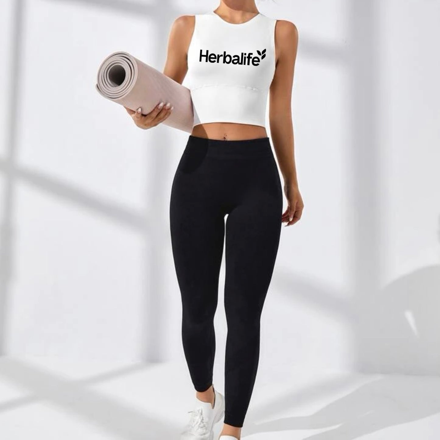 Women’s Cut Out Back Sports Tank Top White