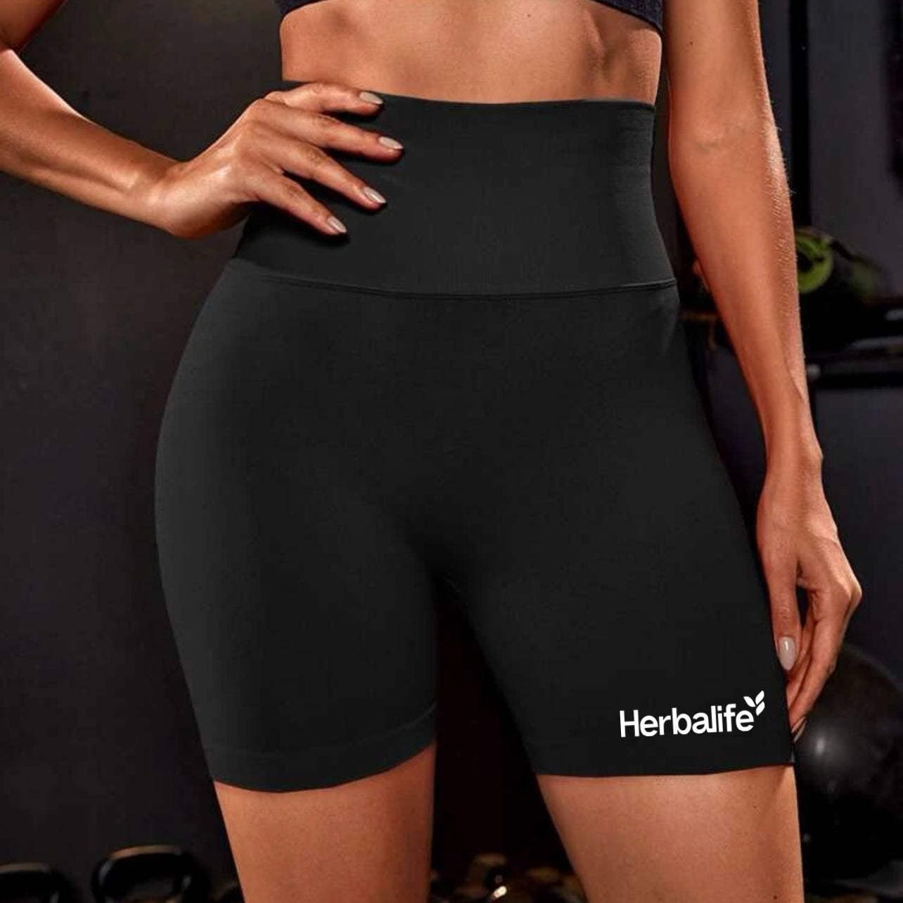 Women's Seamless Wide Waistband Scrunch Butt Sports Shorts