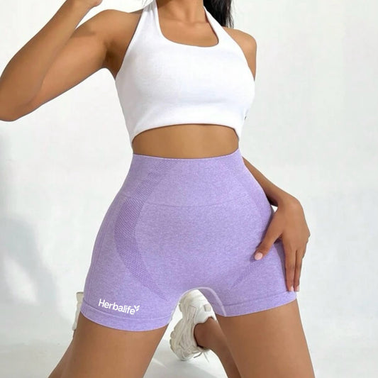 Women’s Wide Waistband Sports Shorts Lilac