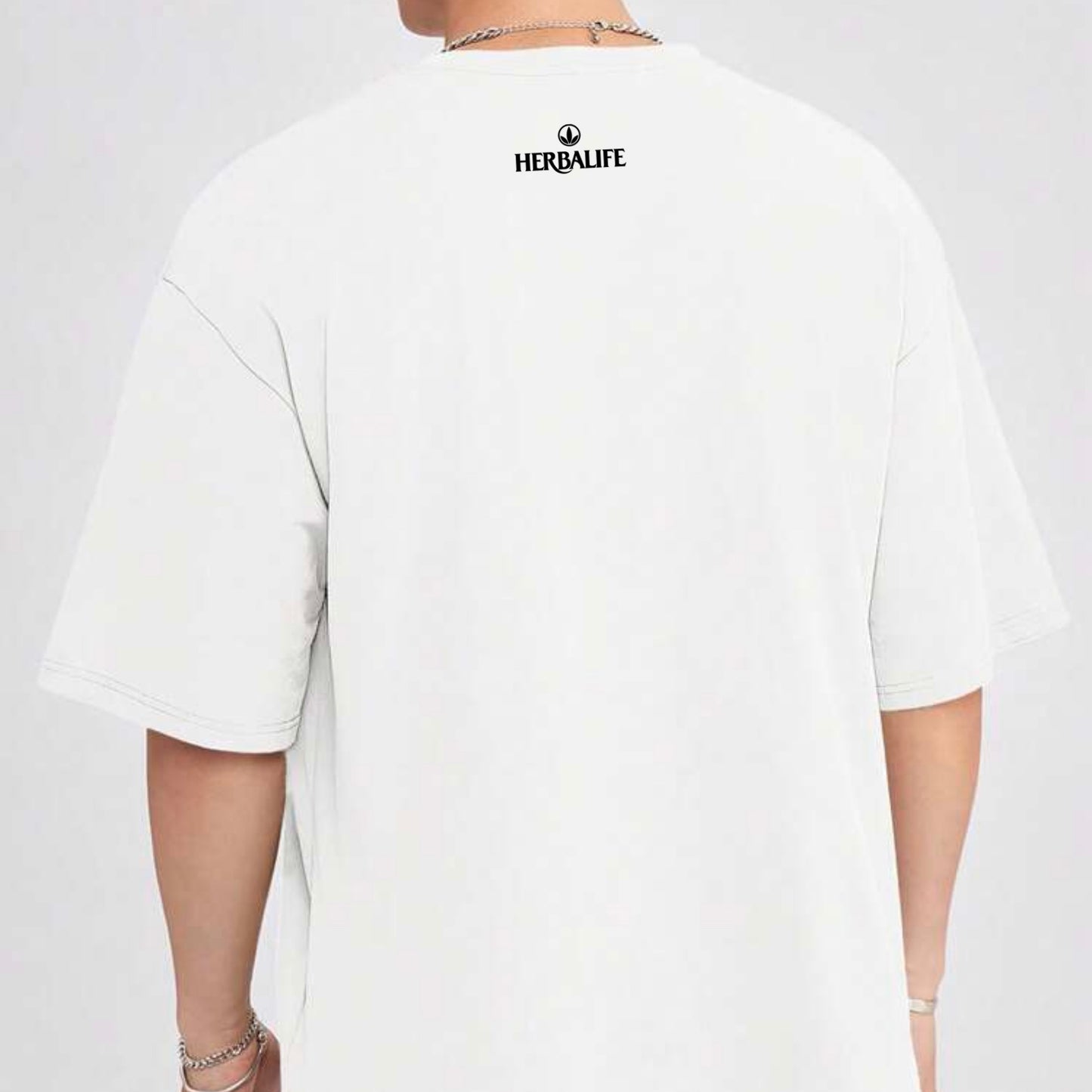 Mens Mark Hughes Graphic Drop Shoulder Tee White