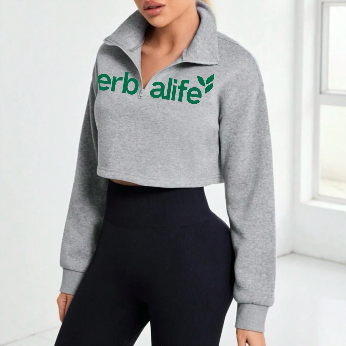 Women's Half Zip Fleece
Sweatshirt Grey